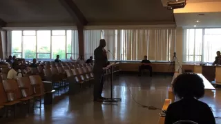 Flint resident Arthur Woodson announces in a July 25, 2016 City Council meeting that he is not retra