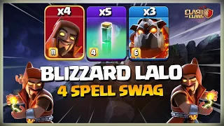 4 SPELL SWAG! Th13 Blizzard LaLo | Th13 CWL Champ! Th13 Blizzard LaLo Attack strategy Clash of Clans