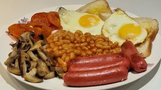 English Breakfast | Full Breakfast Recipe | London Style Breakfast Recipe