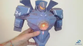 GIPSY DANGER PAPERCRAFT TUTORIAL 2 CINTURA Y BRAZOS