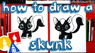 How To Draw A Cartoon Skunk