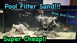 Using Pool Filter Sand in my Aquarium! Cheap Aquarium Substrate Pros and Cons!