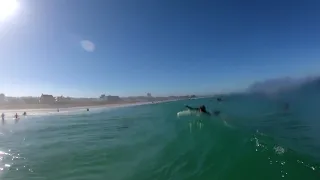 Surfing Big Bay, Cape Town on a small day