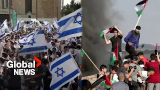 Jerusalem Day: Israelis celebrate as Palestinians rally against flag march