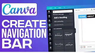 How To Create Navigation Bar In Canva 2024 (Canva Website Tutorial)