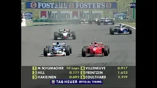 [50fps] 1997 Damon Hill storms into the lead in Hungary