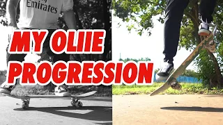 Skateboarding Ollie Progression Video (1st week) | 40s challenge