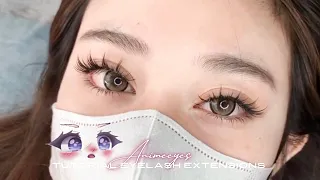 Tutorial eyelash extensions of animeeyes ✨🤍