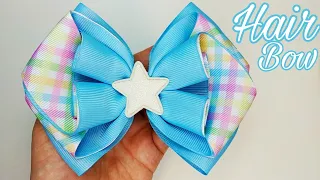 DIY Bow Clip - Accessories DIY - Hair Bows Step by Step - Hair bow made of Ribbon 4 cm wide - 🎀 - #3