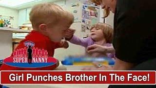 Angry 4yr Old Punches Big Brother In The Face | Supernanny