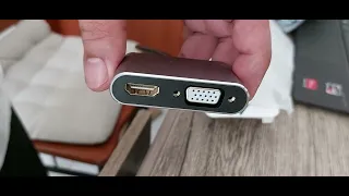 Unboxing & Testing of USB-C   4 in 1 HDMI VGA Adapter