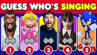 🔊Guess Who Is Singing🎙️🎶 | MrBeast, Skibidi Dom Dom, Wednesday, Sonic, Skibidi Toilet🚽🎤