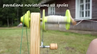 Spinning alaskan malamute wool with Majacraft spinning wheel