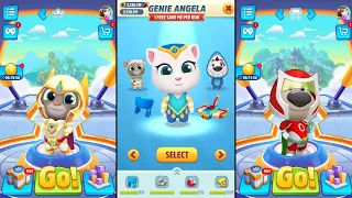 Talking Tom Hero Dash Platinum Tom, Red Blame Ben vs Tom Gold Run Genie Angela Android iOS Gameplay