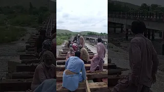 working on railway bridge harnai to sibi