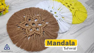 Macrame Mandala Tutorial | Macrame Table Coaster | Macrame Star | Macrame pattern