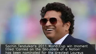 Sachin's 'carried on shoulders' WC 2011 moment nominated for Laureus award