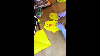 Курчатко орігамі / оригами для детей