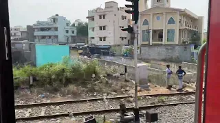 Onboard 22808 Chennai SRC AC express crossing Gummidipundi at high speed