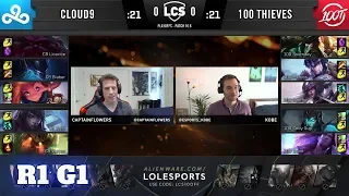 Cloud 9 vs 100 Thieves - Game 1 | Round 1 PlayOffs S10 LCS Spring 2020 | C9 vs 100 G1