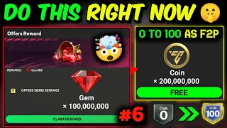 FREE 1 Million Gems, 200M Coins - 0 to 100 OVR as F2P [Ep 6]