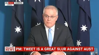 Scott Morrison demands apology from China for doctored ADF propaganda