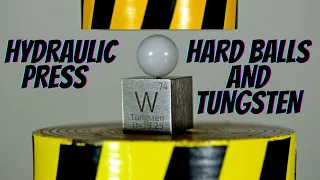 EXPERIMENT - HIDRAULIC PRESS vs VERY HARD BALLS AND TUNGSTEN