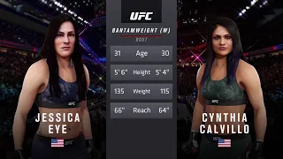 UFC Vegas 2: Jessica Eye vs. Cynthia Calvillo [Full Fight Sim] UFC 3