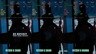 Ryzen 2600 vs ryzen 3600 vs ryzen 5600x -  RTX 3070 at 1080p