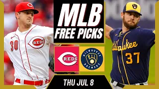 Free MLB Picks Today | Reds vs Brewers Free Pick (7/8/21) MLB Best Bets and Predictions