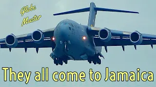 U.S AIR FORCE💥 Globe Master lands in Jamaica