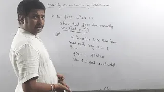 Exactly One Real Root using Rolle's Theorem || By Dr. Pankaj Shukla || RIM ||