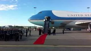 President Obama arrives in Stockholm