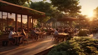 An outdoor coffee shop in the late afternoon.📝 lofi coffee shop 【Lofi Music】