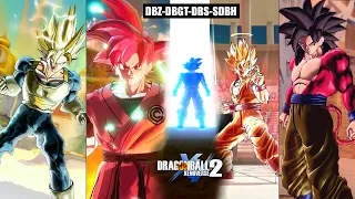 Goku's All New Anime Transformations (DBZ-DBGT-DBS-SDBH) - Dragon Ball Xenoverse 2 All Forms of Goku