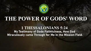 THE POWER OF GODS WORD ( BE A FINISHER)