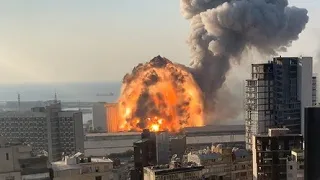 Multiple Horible Scenes of Beirut Explosion💥 Caught in Camera