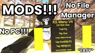 How to get MODS in GORILLA TAG!!! NO PC!!!       NO FILE MANAGER!!!      *EASY* (NEW)