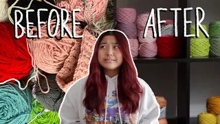 ORGANIZE my YARN w me! | new apartment :)