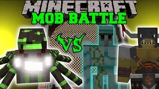 MUTANT FOREST SPIDER VS DIAMOND GOLEM & GENERAL GRAARDOR - Minecraft Mob Battles - Minecraft Mods