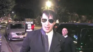 Marilyn Manson Leaves 'Wrong Cops' opening night screening In Los Angeles