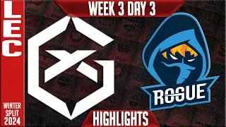 GX vs RGE Highlights | LEC Winter 2024 Week 3 Day 3 | GiantX vs Rogue