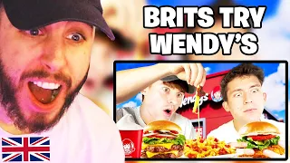 Brit Reacts to Brits try Wendy's for the first time!!