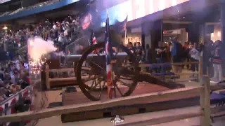 Blue Jackets cannon during watch party