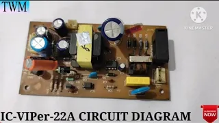 TONYTONE DTH POWER SUPPLY IC VIPer-22A AND SMPS COIL PRIMERY  CIRCUIT DIAGRAM @TECHWITHMANISH1989