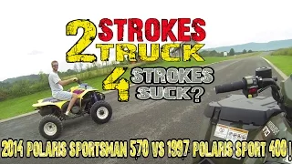 2014 Polaris Sportsman 570 vs 1997 Polaris Sport 400 2 stroke!