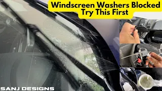 Windscreen Washers Blocked - Try This First