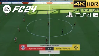 EA FC 24 Bayern Munich vs Borussia Dortmund Gameplay Old Gen PS4 Pro  [4K HDR]