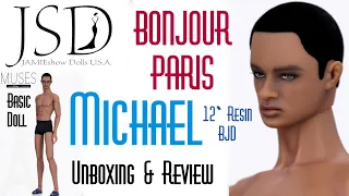 BONJOUR PARIS MICHAEL JAMIESHOW MUSES BASIC 12" RESIN BJD DOLL W/ WIGCAP 👑 ECW 🌎 UNBOXING & REVIEW