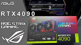 ASUS ROG Strix Gaming  RTX 4090 OC Edition 24GB  Unbox Install Gameplay